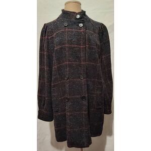 VINTAGE MISS NEW YORKER (USA) Wool blend double breasted coat.  No Size see meas